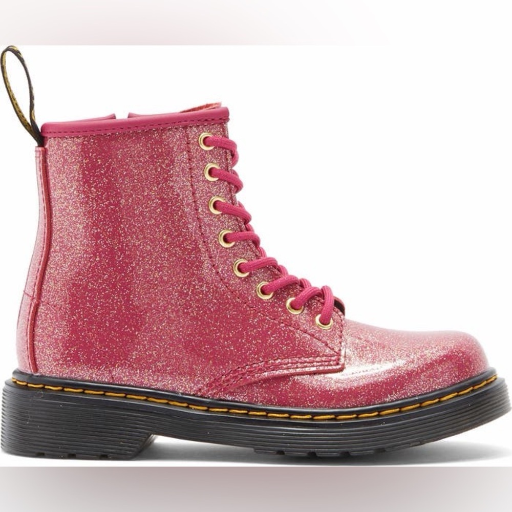 Dr. Martens Kids Sparkly Pink Boots - Picture 3 of 7